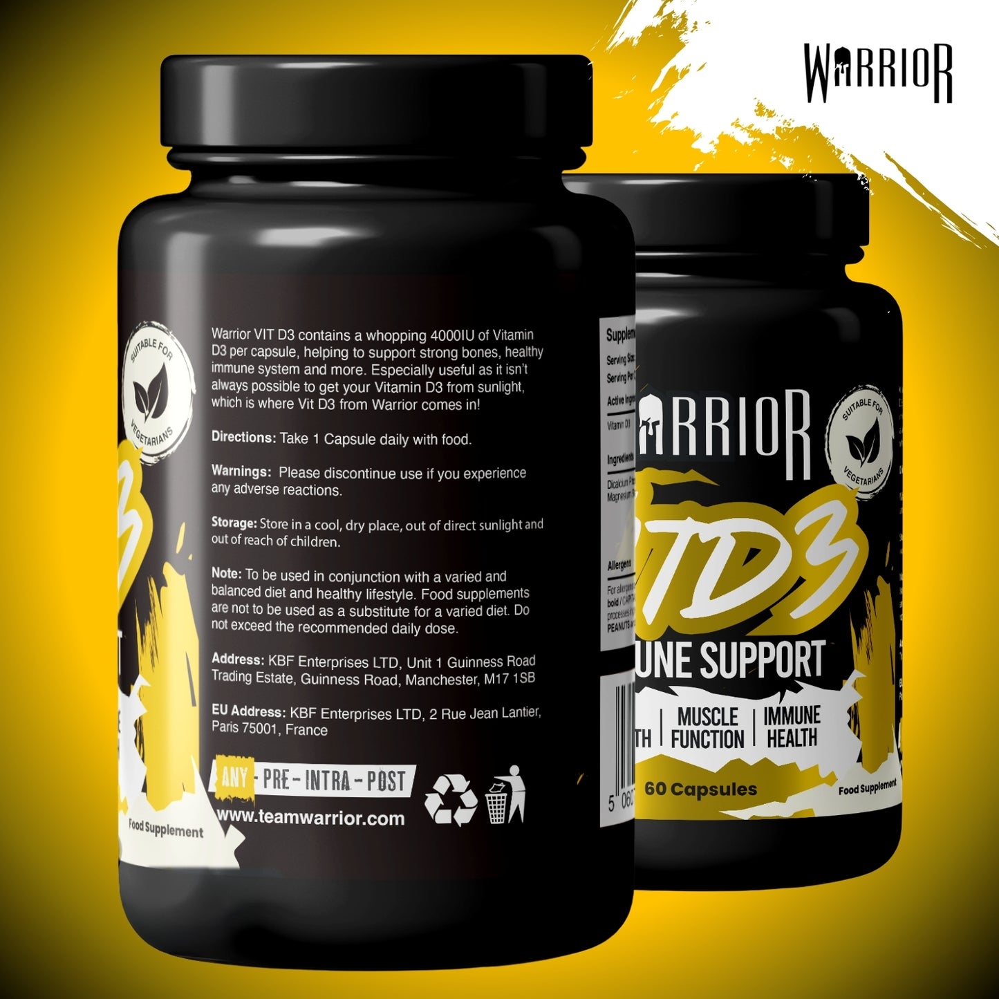 Warrior Vitamin D3 - 60 Tabs