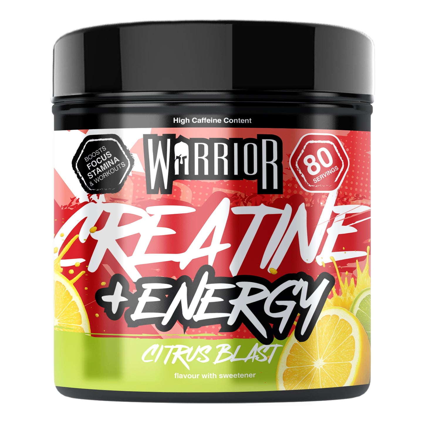 Warrior Creatine Plus Energy Unflavoured - 80 Servings