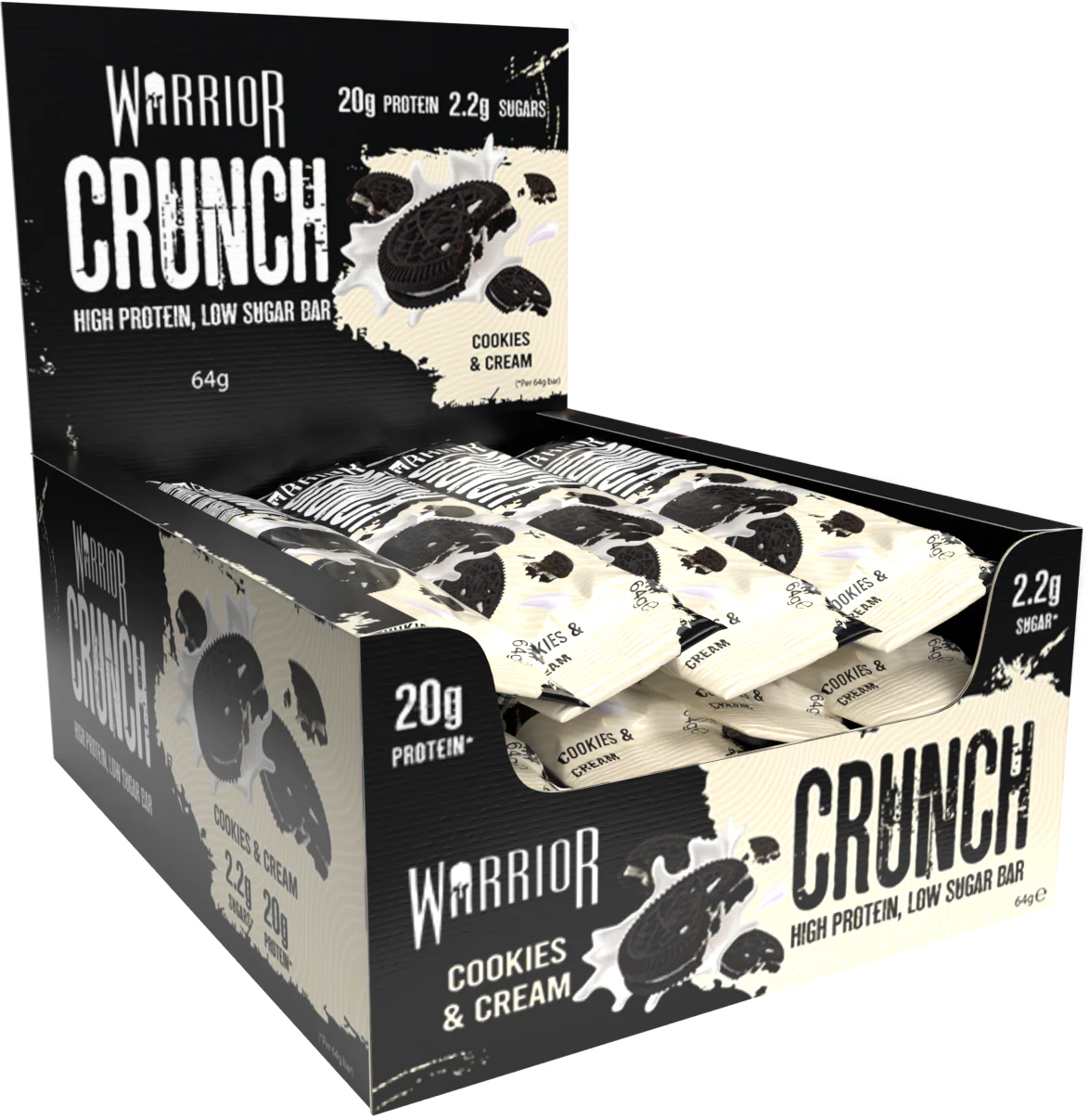 Warrior CRUNCH Protein Bars - 12 x 64g Box