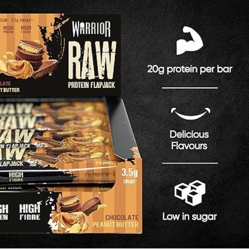 Warrior RAW Protein Flapjack - 12 Bars