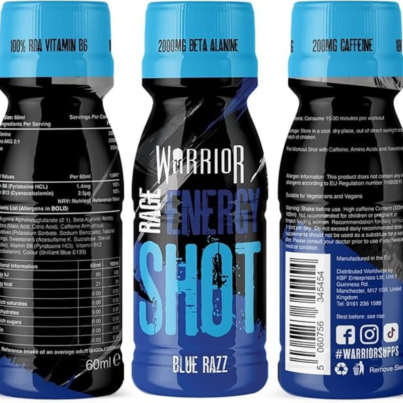 Warrior Rage Pre-Workout Energy Shot - (12x 60ml)