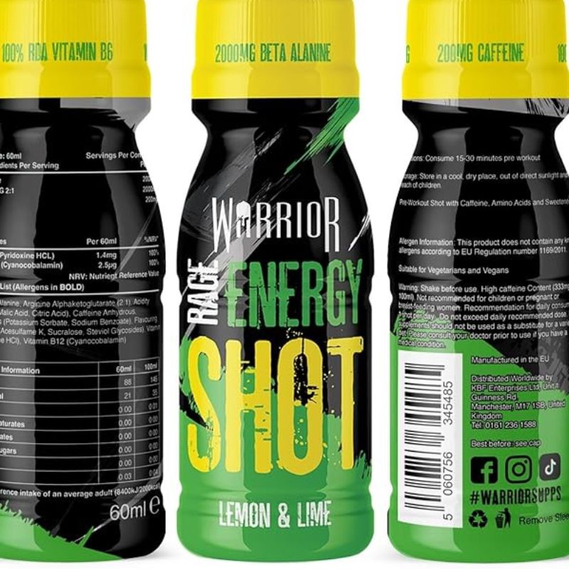 Warrior Rage Pre-Workout Energy Shot - (12x 60ml)