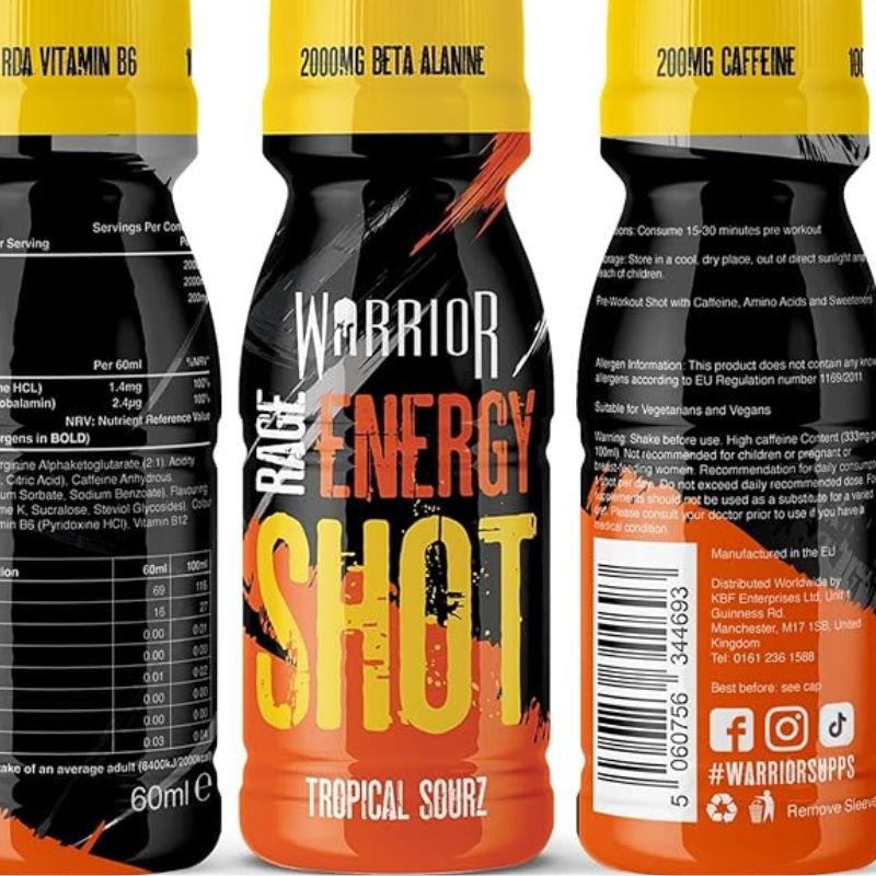 Warrior Rage Pre-Workout Energy Shot - (12x 60ml)