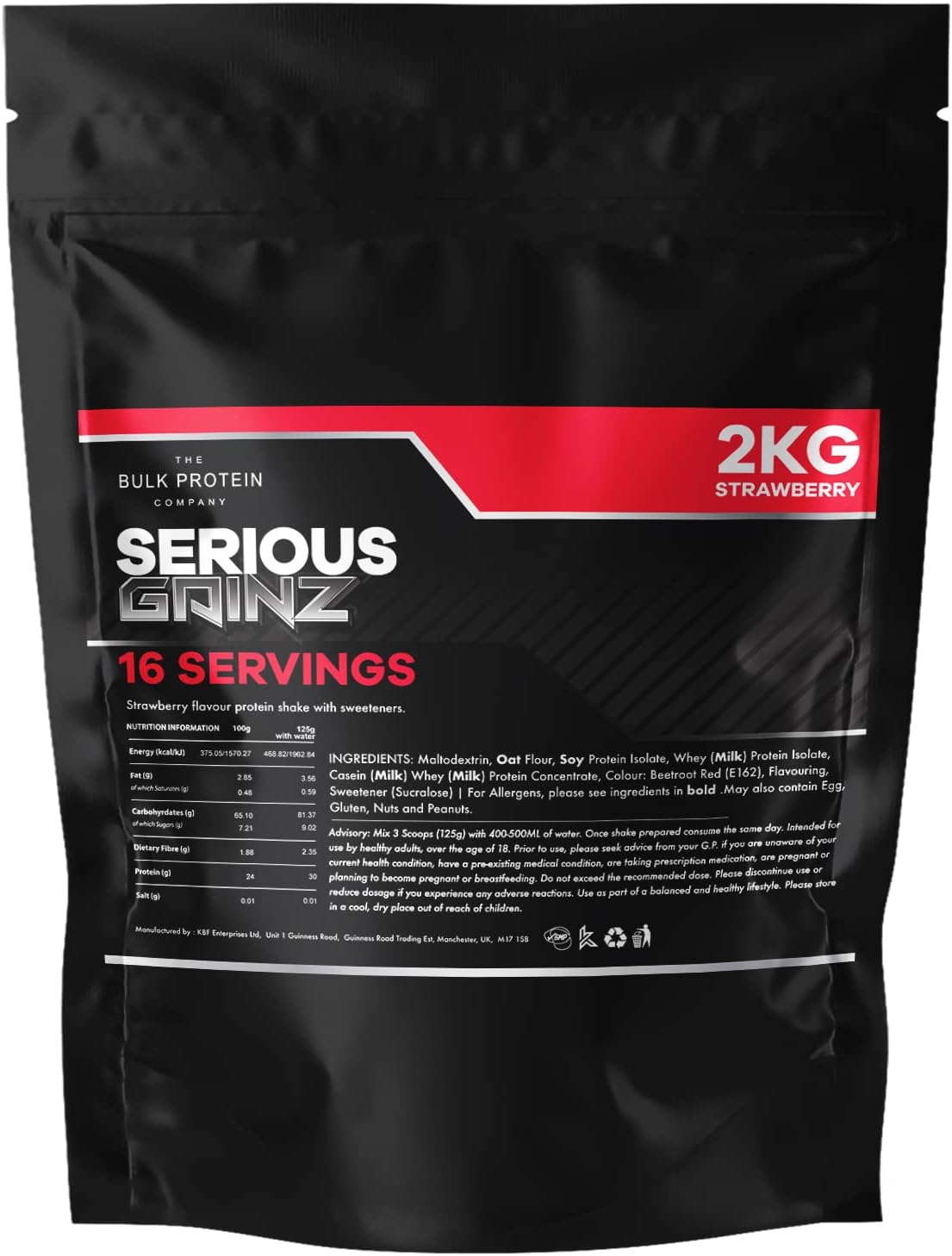 The Bulk Protein Company Serious Gainz - 2kg