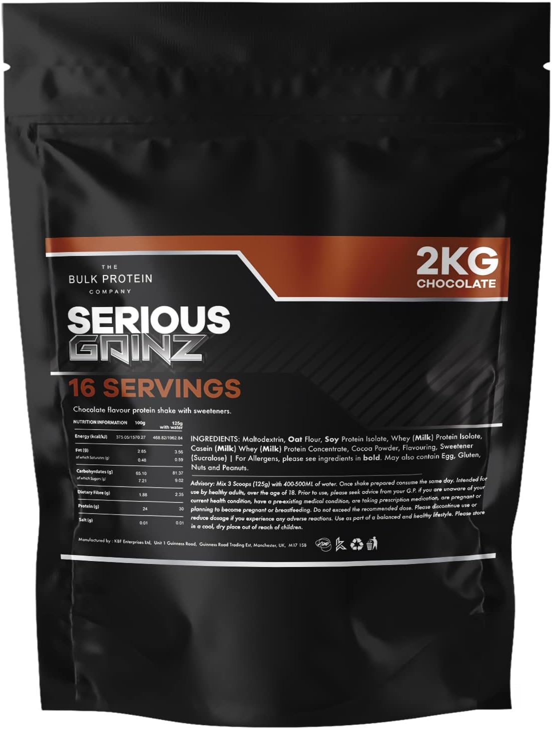 The Bulk Protein Company Serious Gainz - 2kg