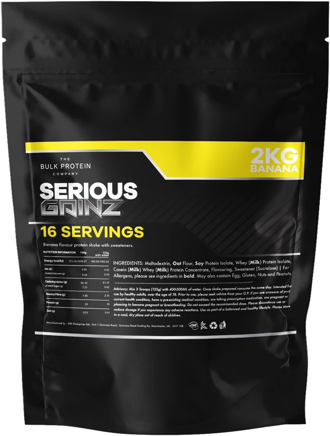 The Bulk Protein Company Serious Gainz - 2kg