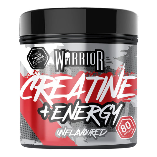 Warrior Creatine Plus Energy Unflavoured - 80 Servings