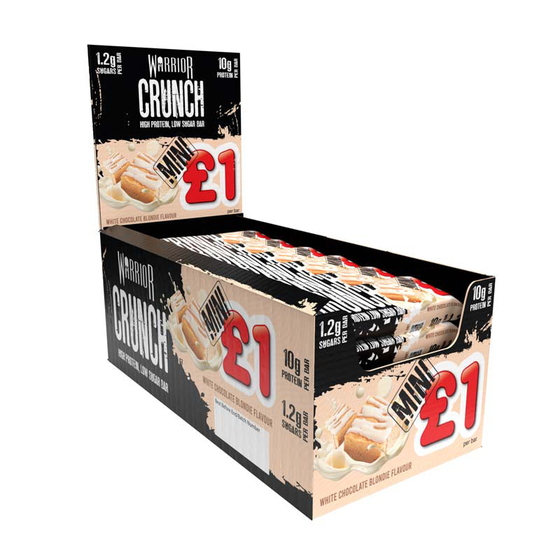 Warrior CRUNCH Mini Protein Bars 24 x 32g Bars - Salted Caramel
