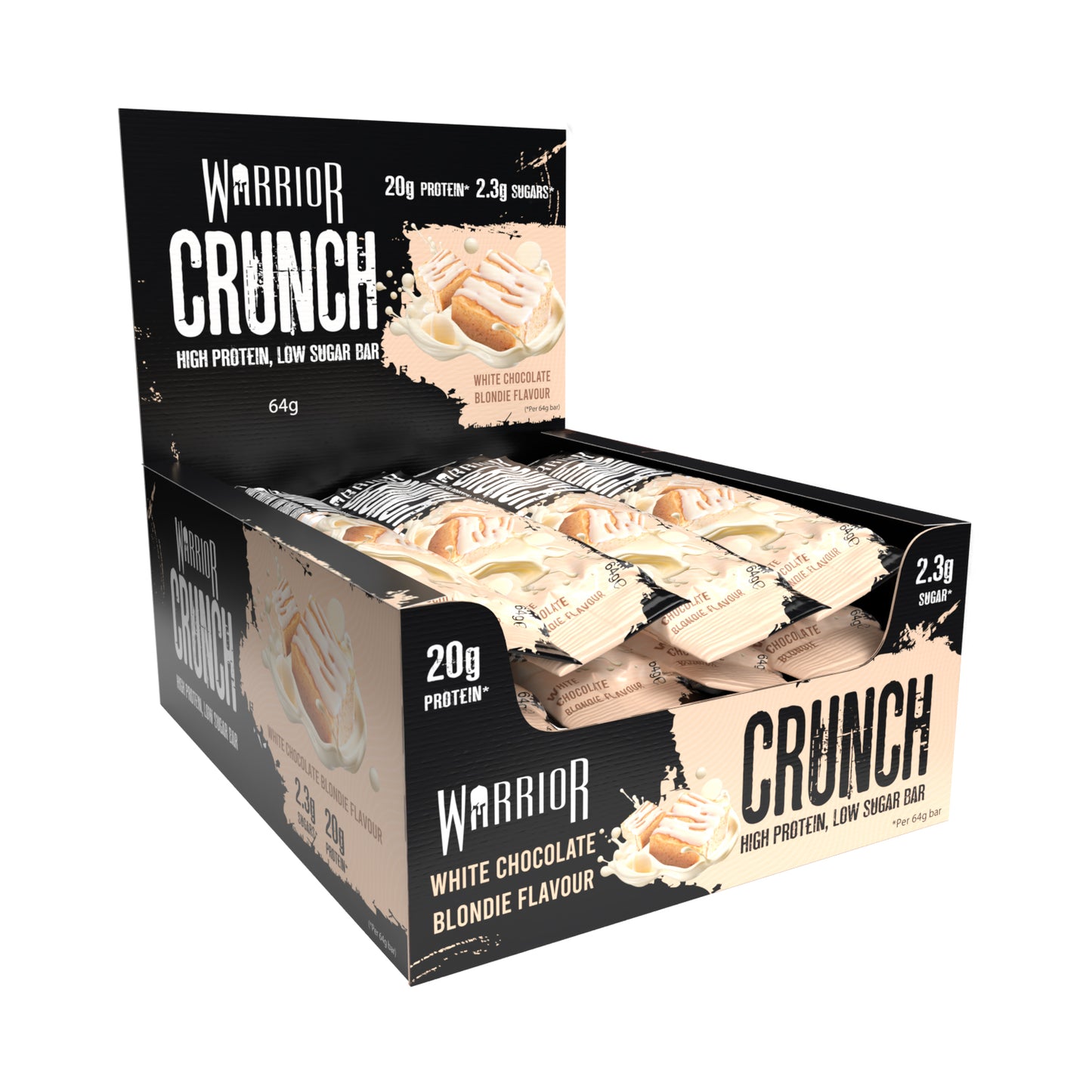 Warrior CRUNCH Protein Bars - 12 x 64g Box