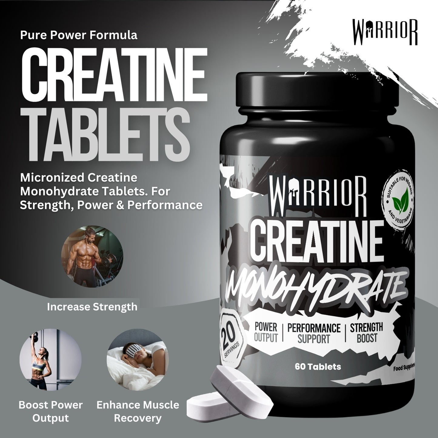 Warrior Creatine Monohydrate (1000mg)