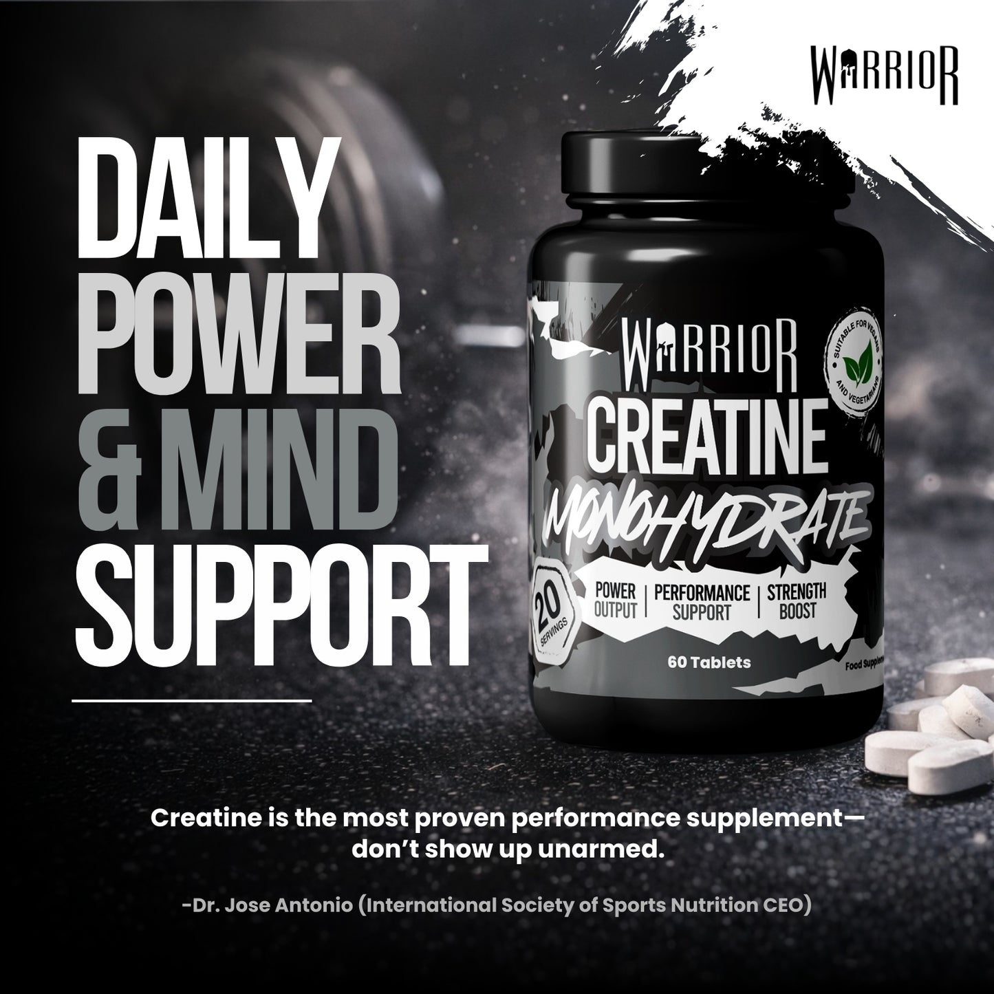 Warrior Creatine Monohydrate (1000mg)