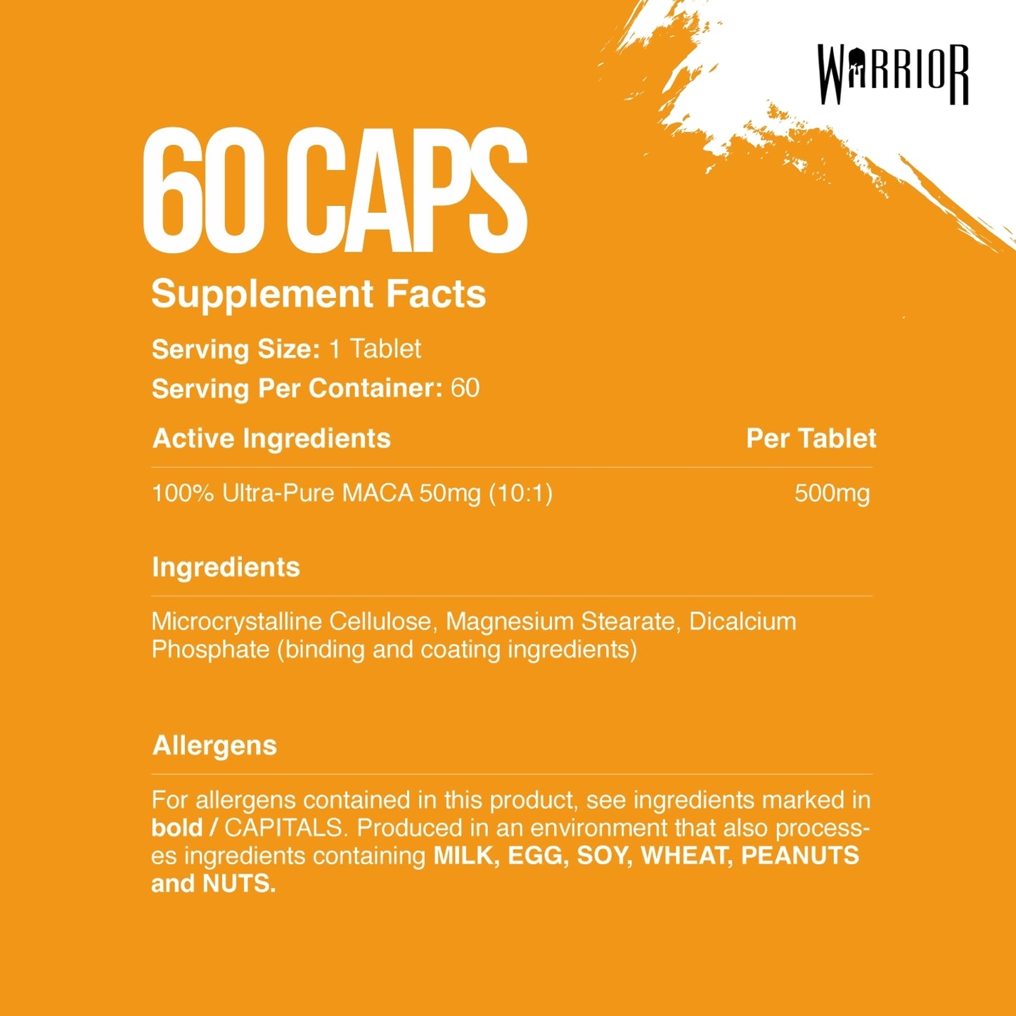 Warrior MACA - 60 Tabs