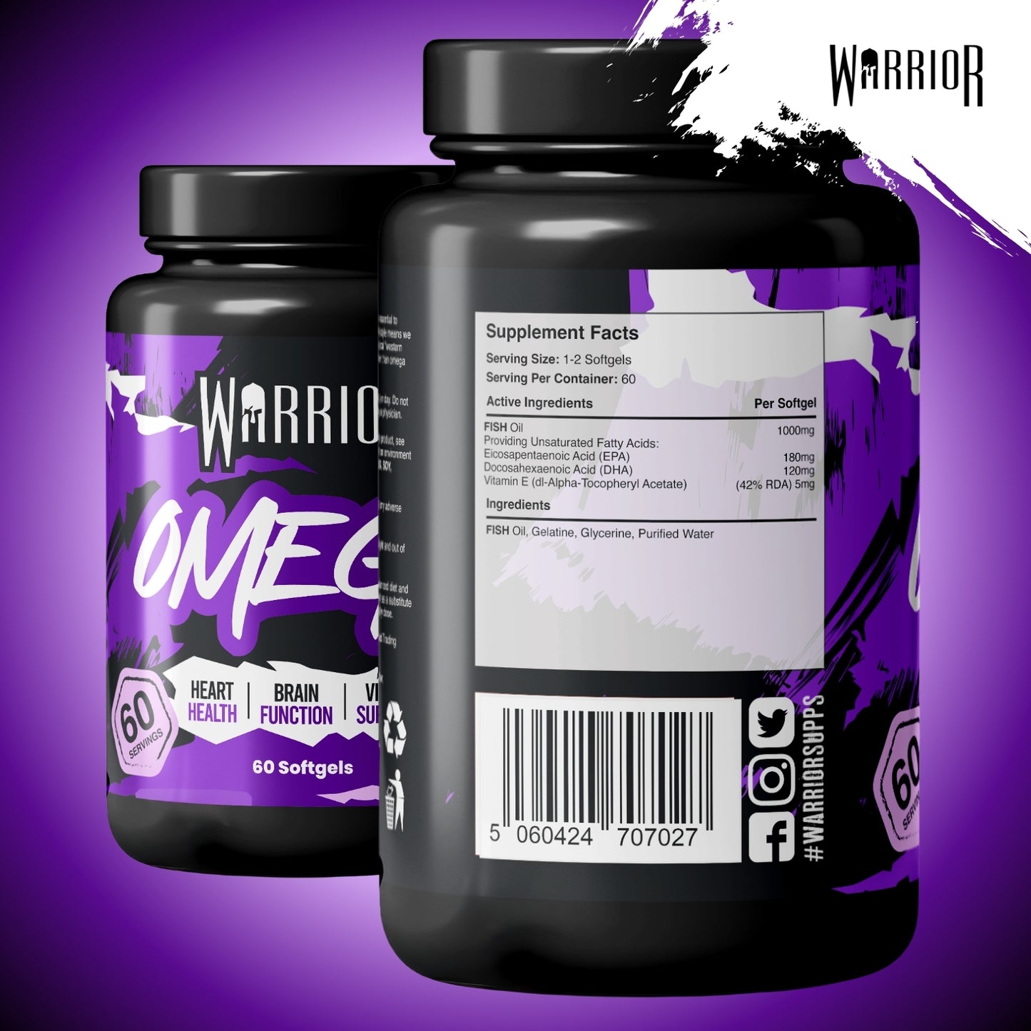 Warrior Omega (1000mg) - 60 Softgels