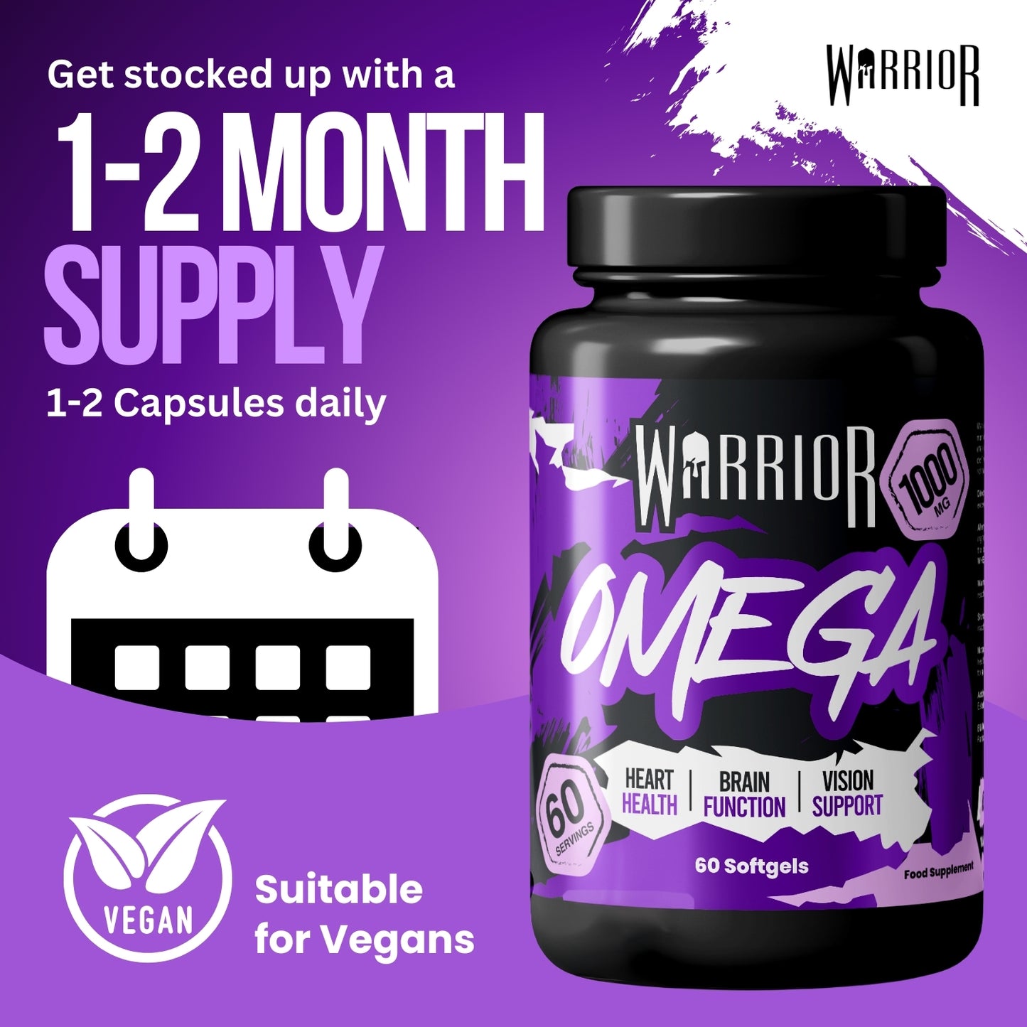Warrior Omega (1000mg) - 60 Softgels