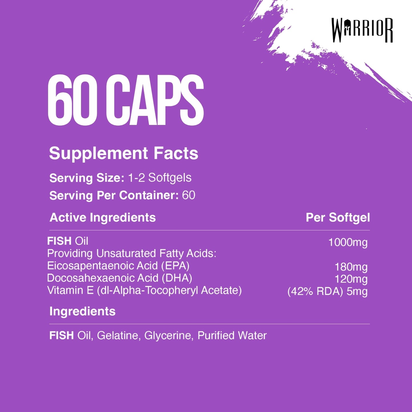 Warrior Omega (1000mg) - 60 Softgels