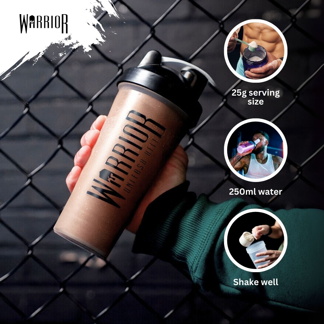 Warrior Whey Protein Powder 500g (French Label)