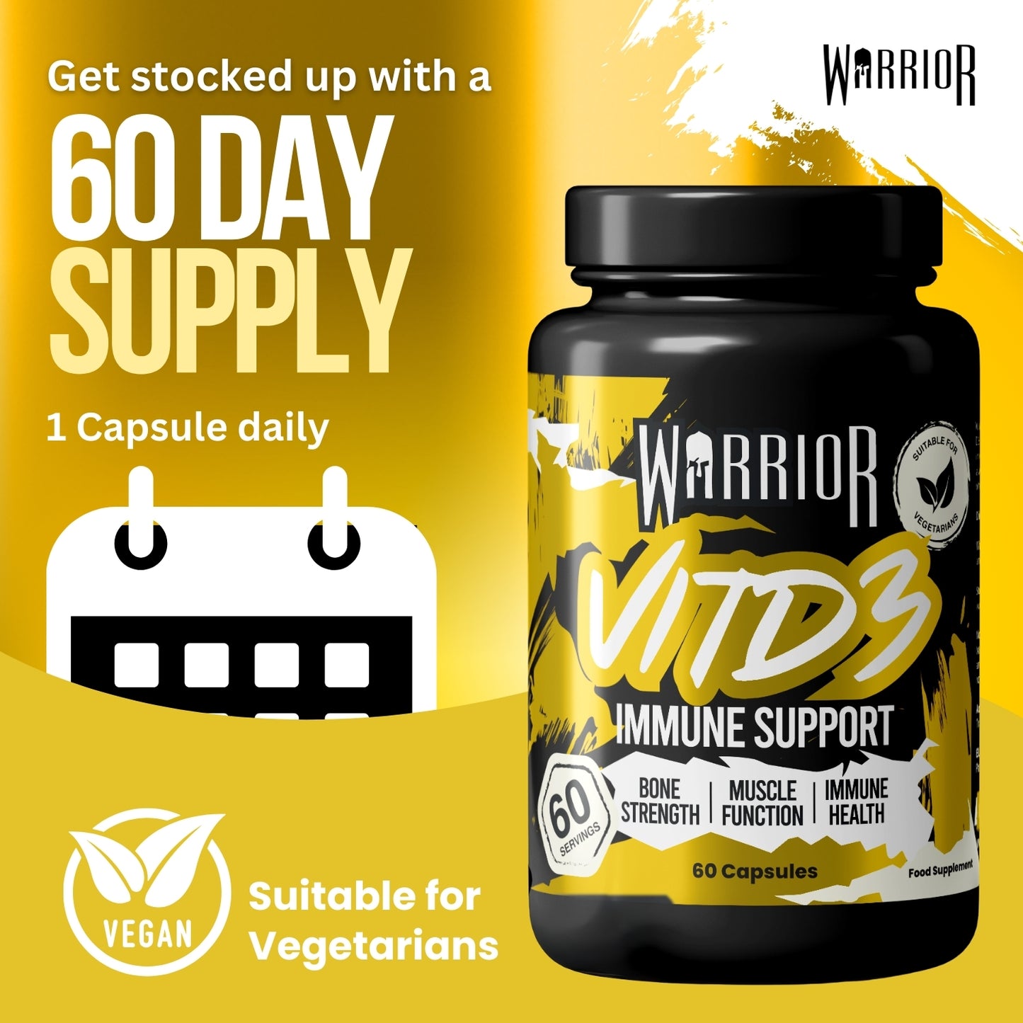 Warrior Vitamin D3 - 60 Tabs