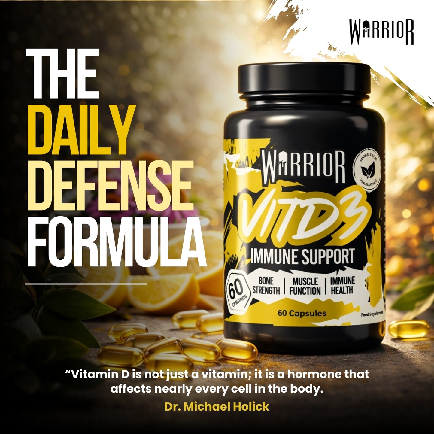 Warrior Vitamin D3 - 60 Tabs