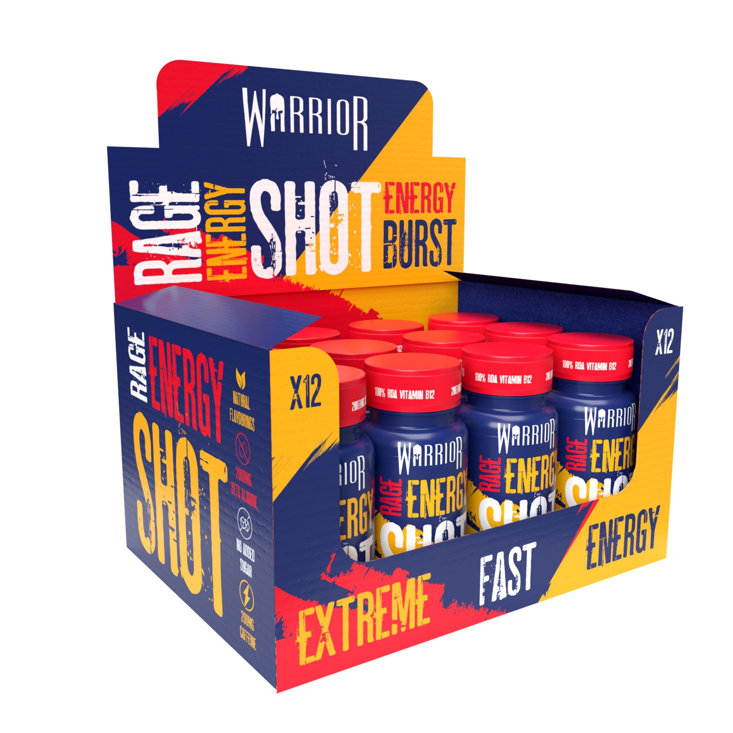Warrior Rage Pre-Workout Energy Shot - (12x 60ml)