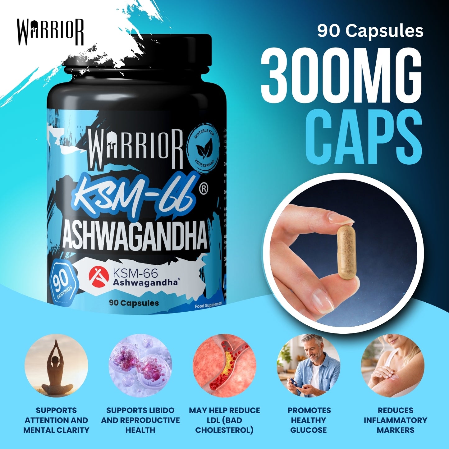 Warrior Ashwagandha - 90 Capsules