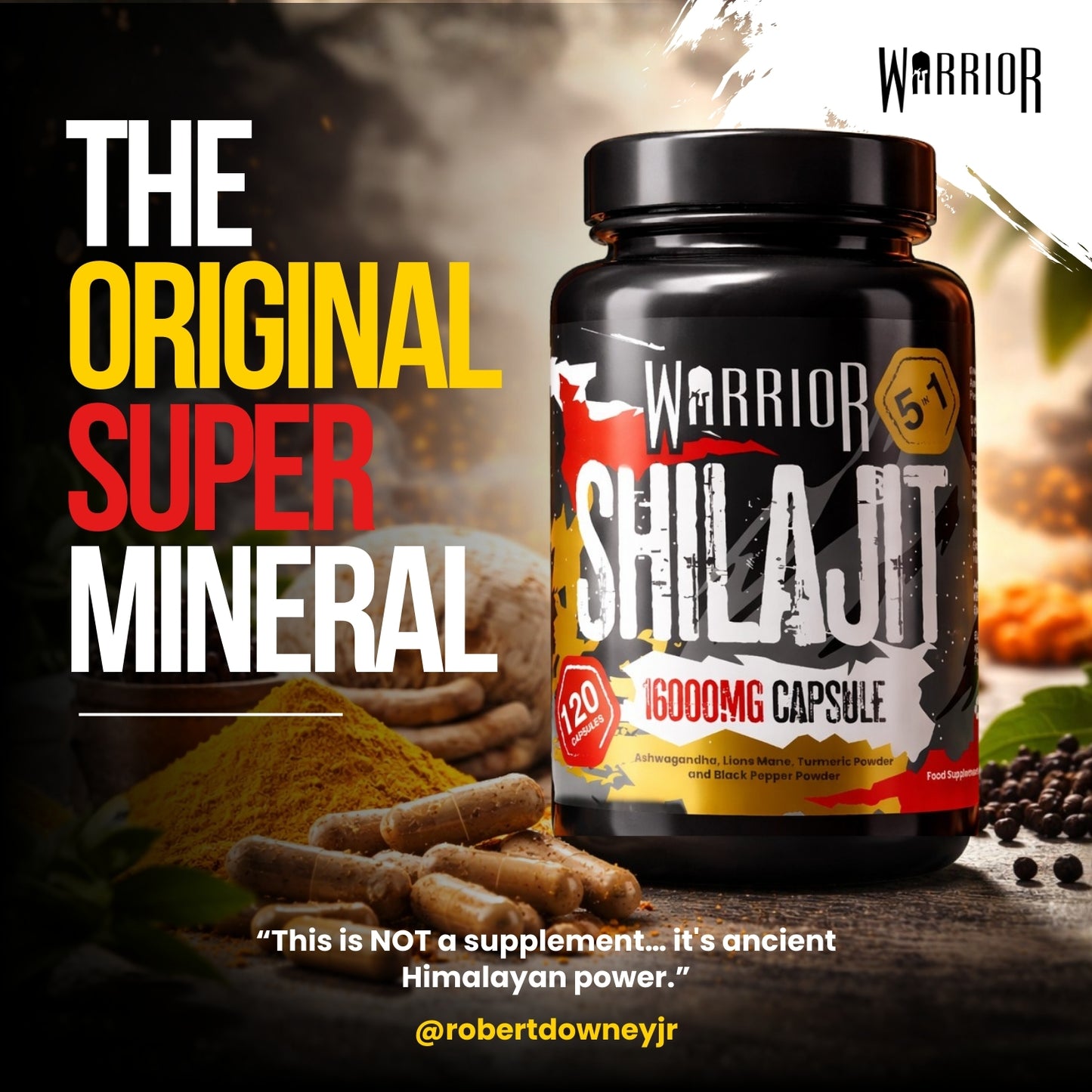 Warrior SHILAJIT Capsules - 120 Caps