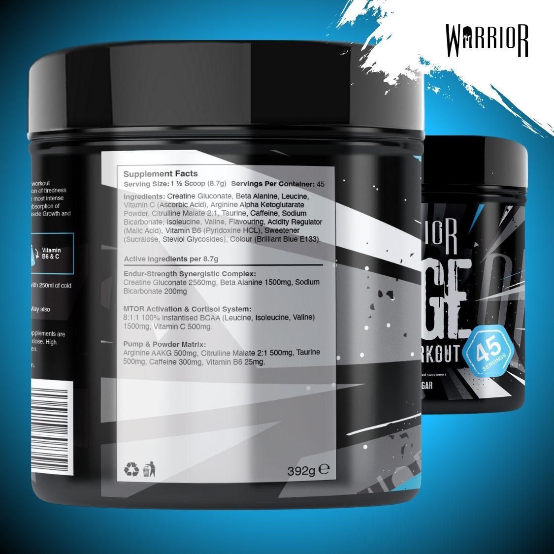 Warrior RAGE Pre-Workout - 392g (French Label)