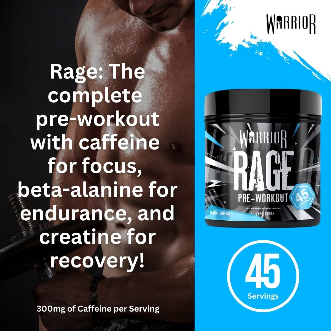 Warrior RAGE Pre-Workout - 392g (French Label)