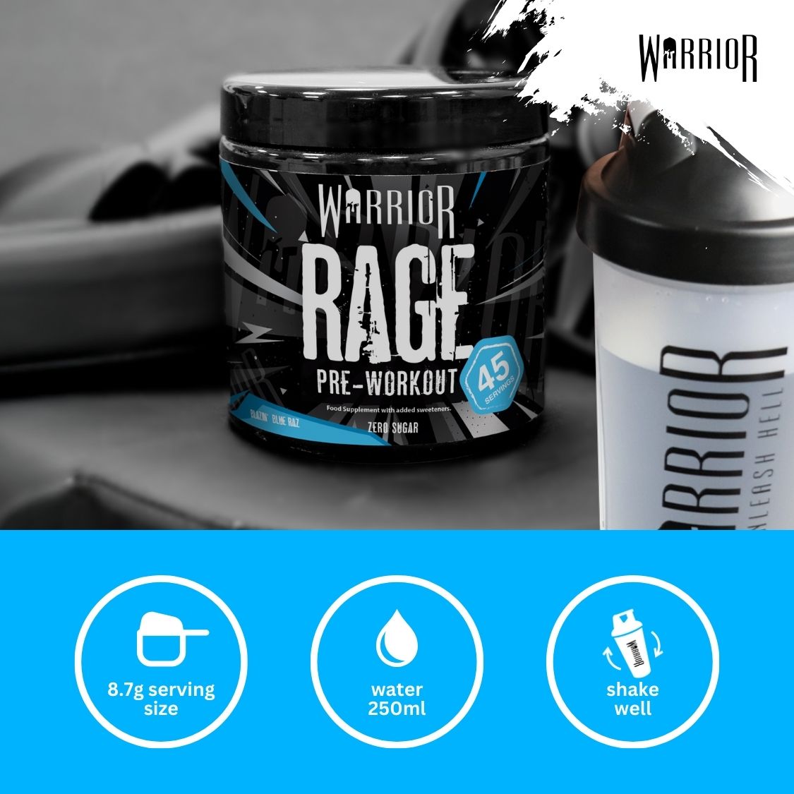 Warrior RAGE Pre-Workout - 392g (French Label)