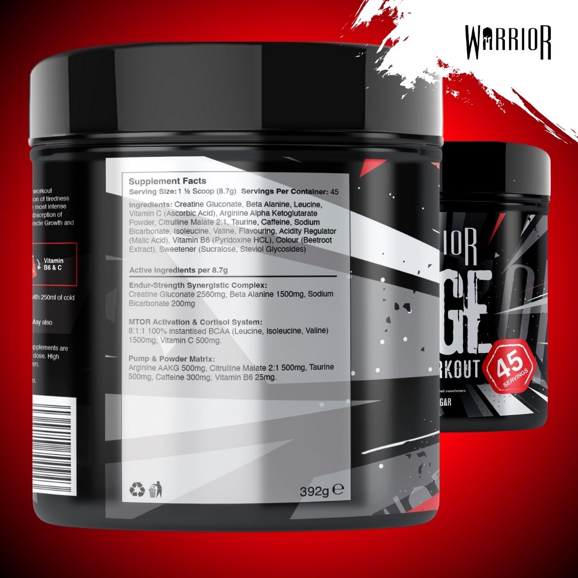 Warrior RAGE Pre-Workout - 392g (French Label)