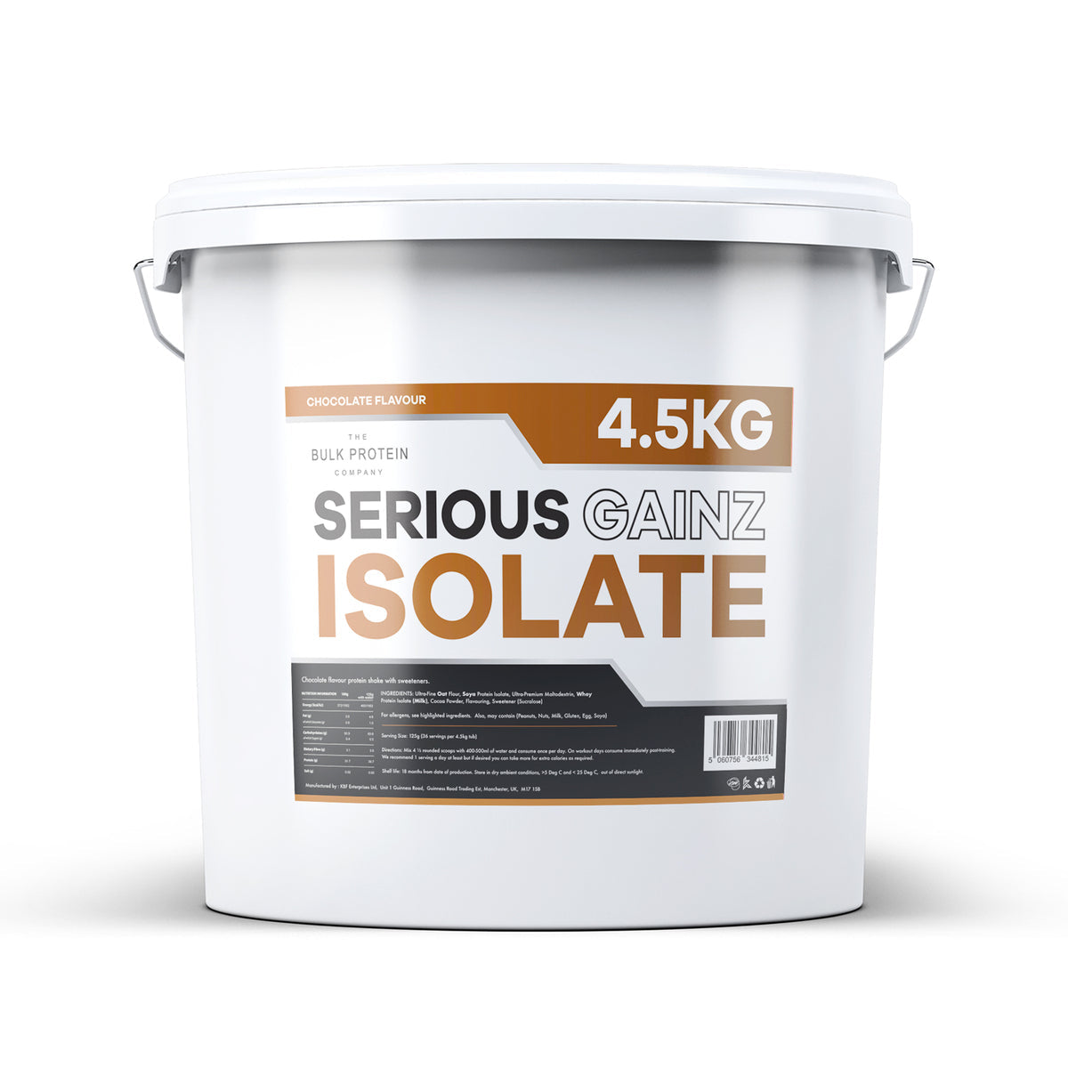 The Bulk Protein Company Serious Gainz Isolate – 4.5kg - Chocolate