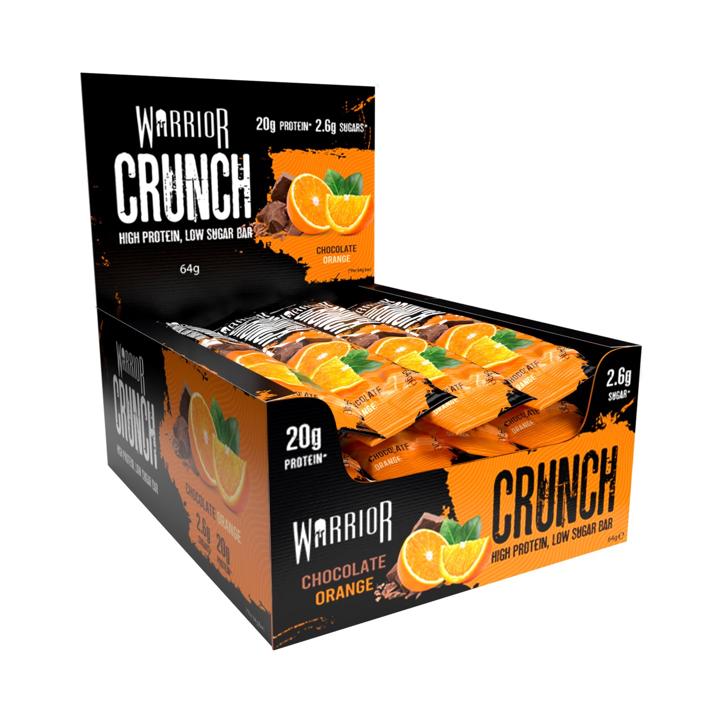 Warrior CRUNCH Protein Bars - 12 x 64g Box