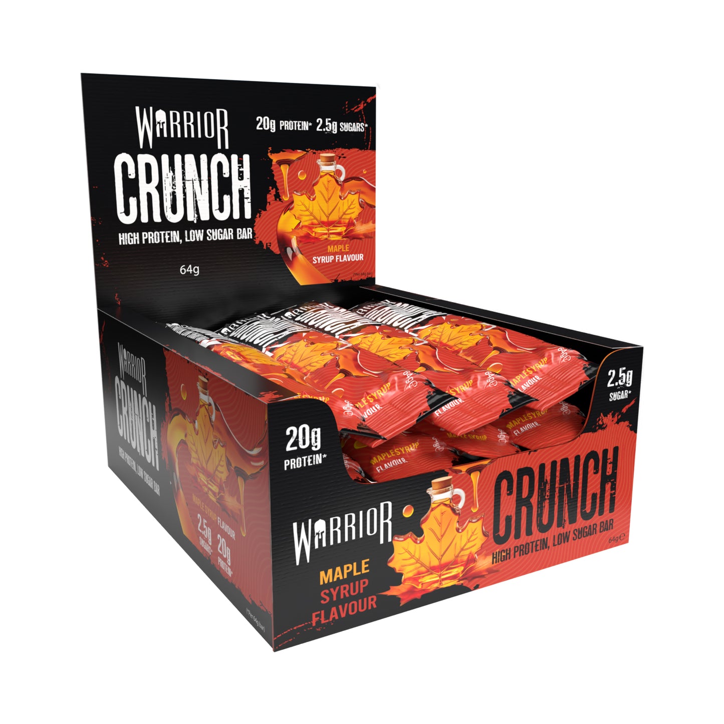 Warrior CRUNCH Protein Bars - 12 x 64g Box