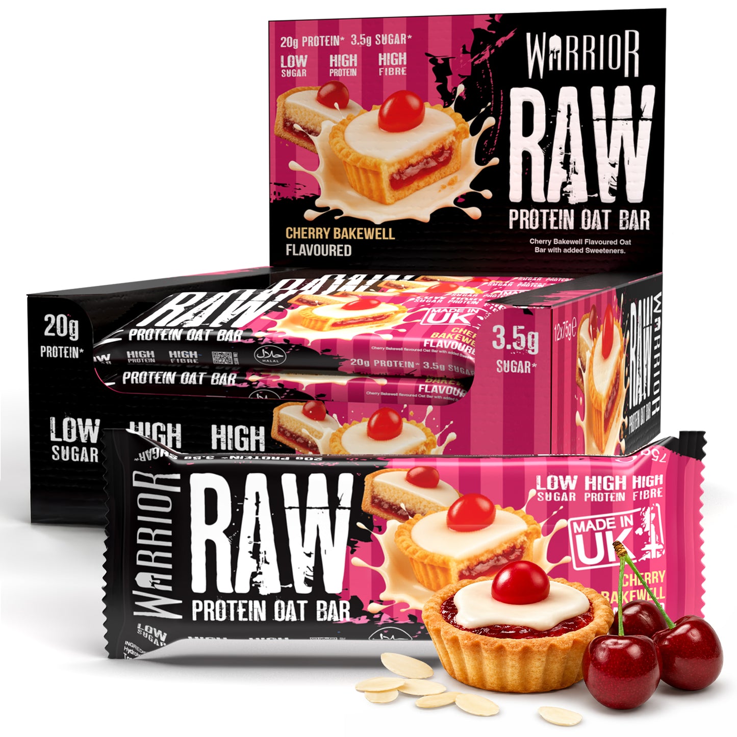 Warrior RAW Protein Oat Bars - 12 x 75g Box