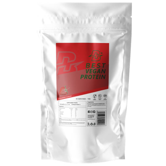 BEST Vegan Protein Powder - 1kg (40 Servings) - Strawberry